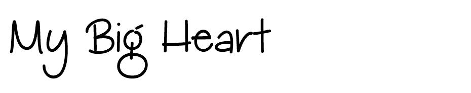 My Big Heart  Font font